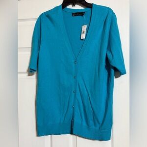 New York & Company Teal Cardigan